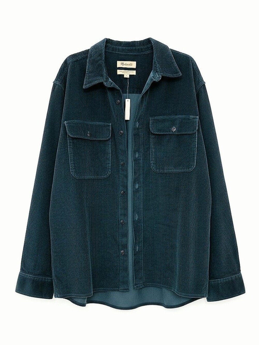 NWT! Madwell Corduroy Overshirt in Dark Teal - Easy Fit
